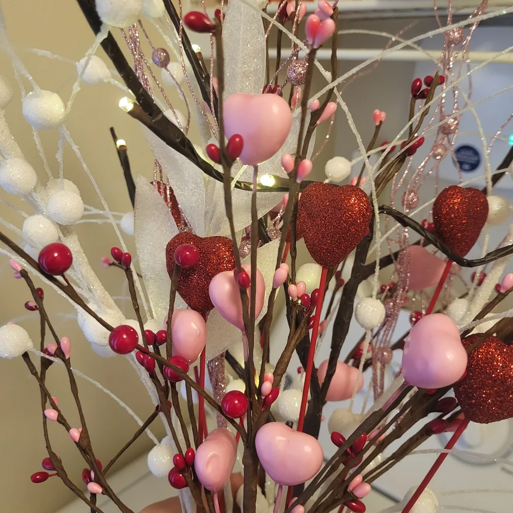 Valentine's Day Heart Bouquet with Red and Pink Accents
